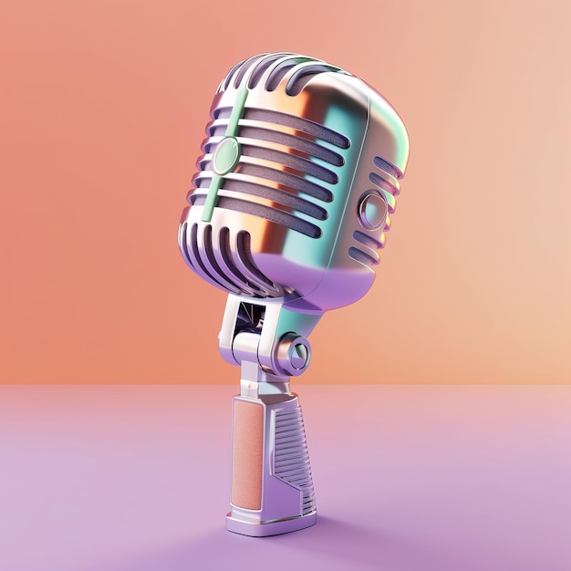 A microphone with the word radio on it