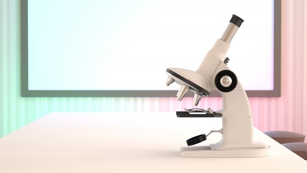 Microscoop op de tafel.