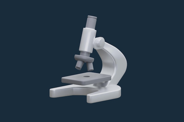 Microscoop pictogram 3D-rendering