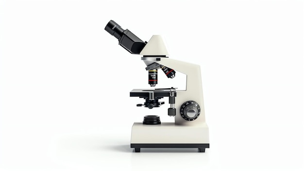 Photo microscope isolated on white background 3d illustration