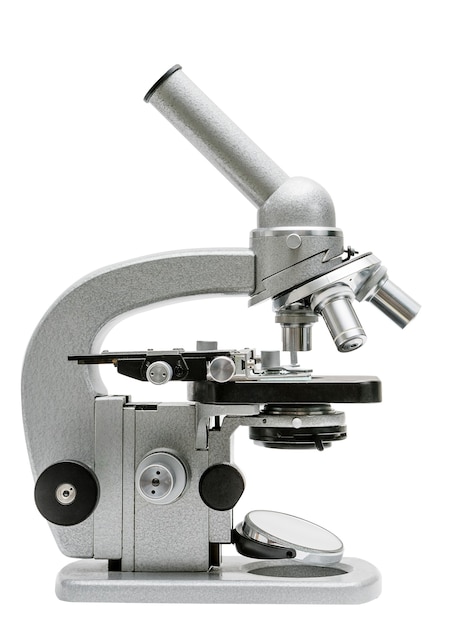 白い研究で分離された顕微鏡