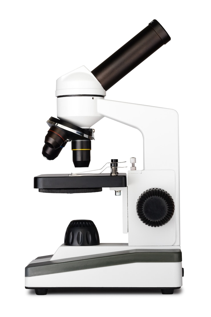 Photo microscope isolated on white