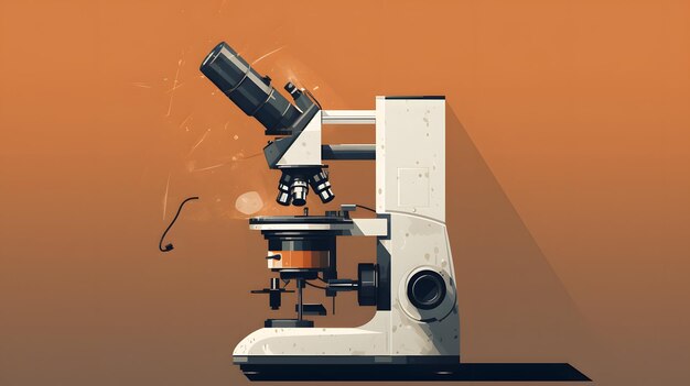 Microscope vector image