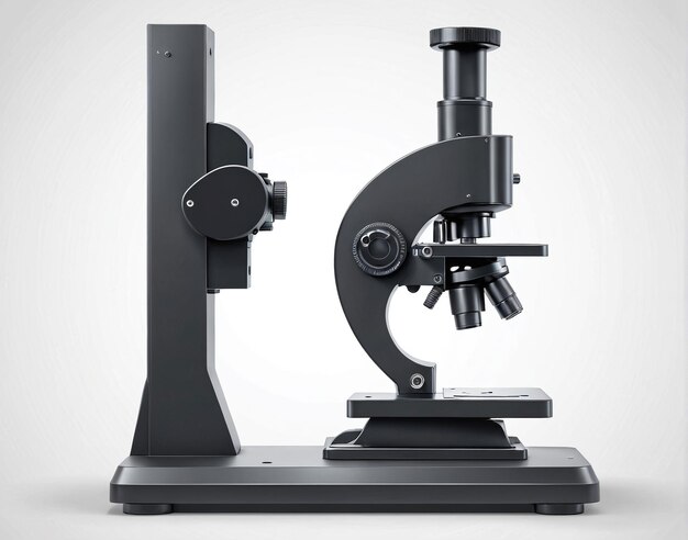 a microscope with a microscope attached to it