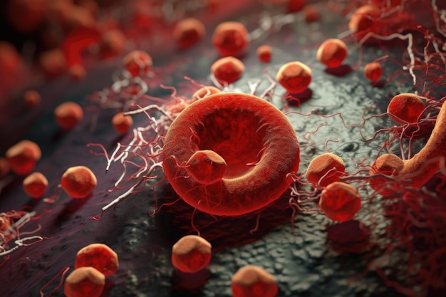 Микроскопическое разнообразие клеток крови в лабораторных условиях, созданное с помощью генеративного искусственного интеллекта