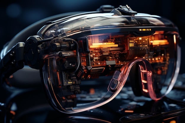 Microscopic details Close up unveils the inner workings of a VR headset