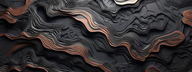Microscopic metal texture abstract allure Intricate metal waves AI Generative