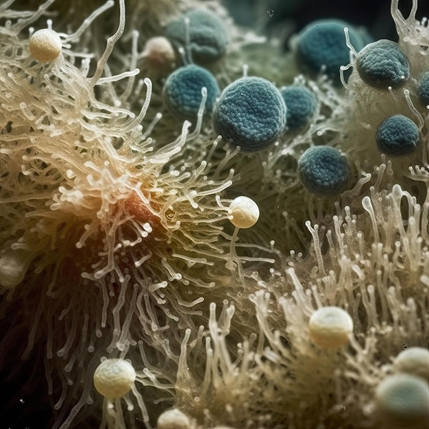 Microscopic View of Candida Auris Fungus