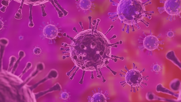 Microscopic view of Coronavirus disease