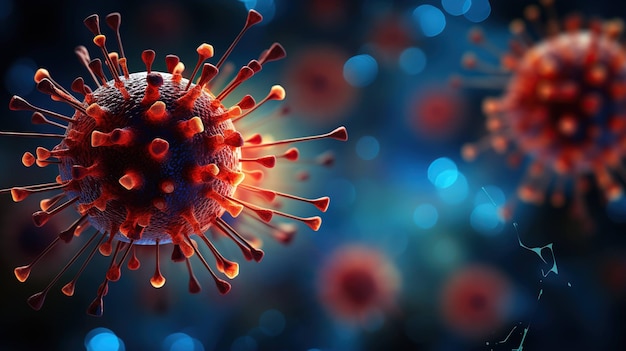 Микроскопический вид частицы вируса