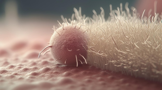 사진 미세한 바이러스 세포와 박테리아 3d