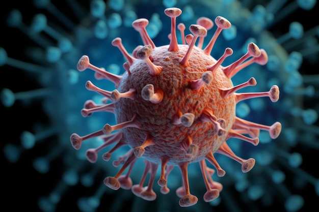 microscopisch beeld van drijvende influenzaviruscellen