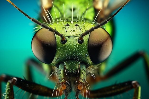 Microscopy of mosquito face by generative ai