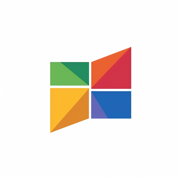 Photo microsoft windows logo with a white background generative ai