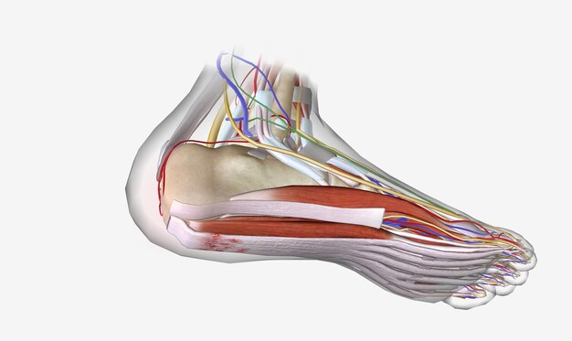 Photo the microtears in plantar fascia