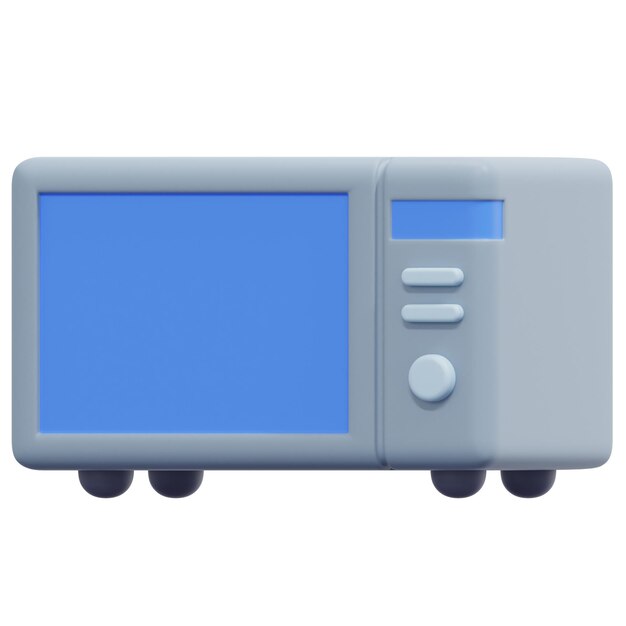 Photo microwave 3d render icon illustration