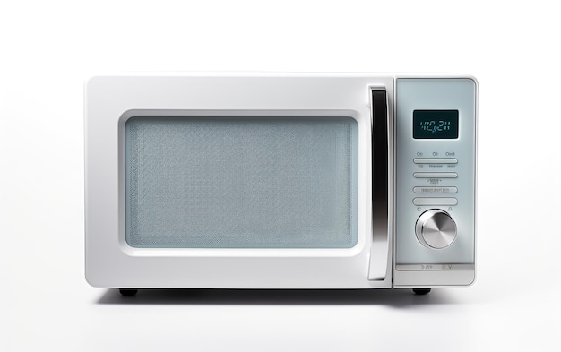 microwave oven stylish look view on white background