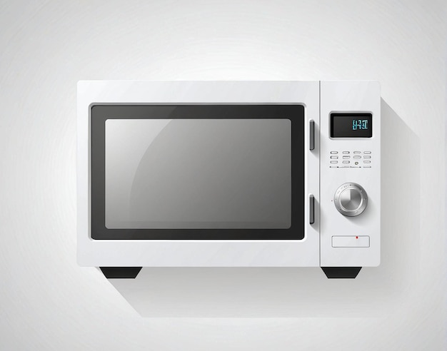 a microwave oven with a digital display