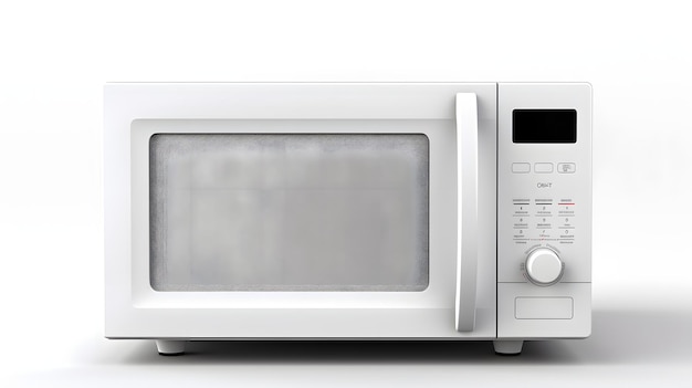 microwave on white background