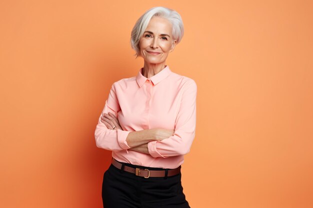 mid age beautiful elderly senior women model