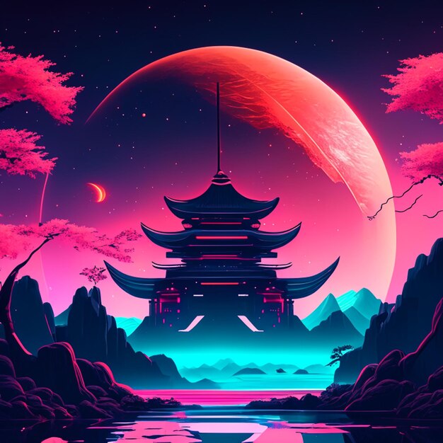 Premium AI Image Mid autumn festival background