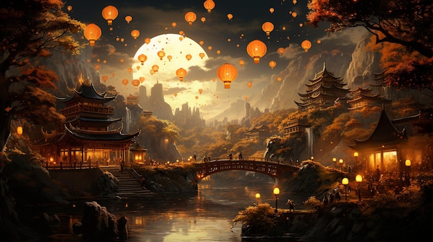 mid autumn festival background