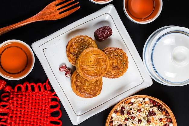 중순가 축제 중국 전통 과자 Mooncake