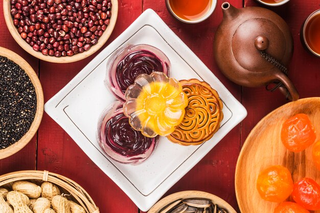 중순가 축제 중국 전통 과자 Mooncake