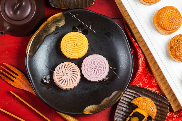 Mid Autumn Festival Chinese traditionele gebakjes Mooncake