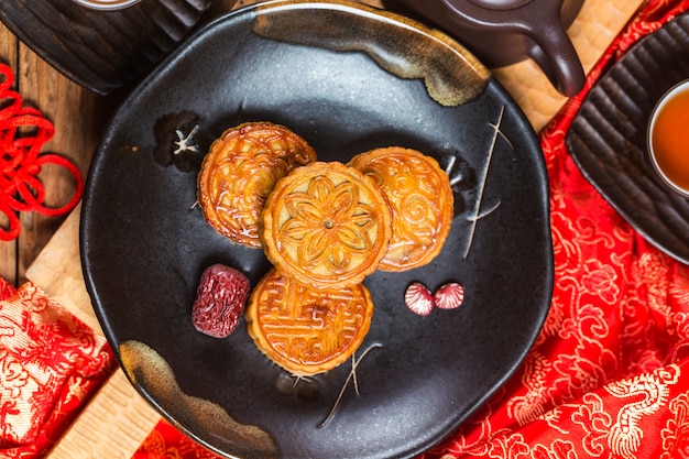 Mid Autumn Festival Chinese traditionele gebakjes Mooncake