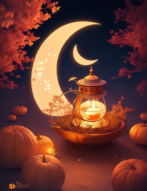 Photo mid autumn festival photo magic vibrant