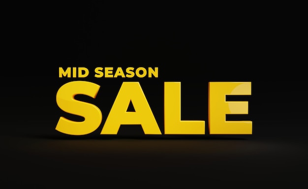 Mid season sale banner gold