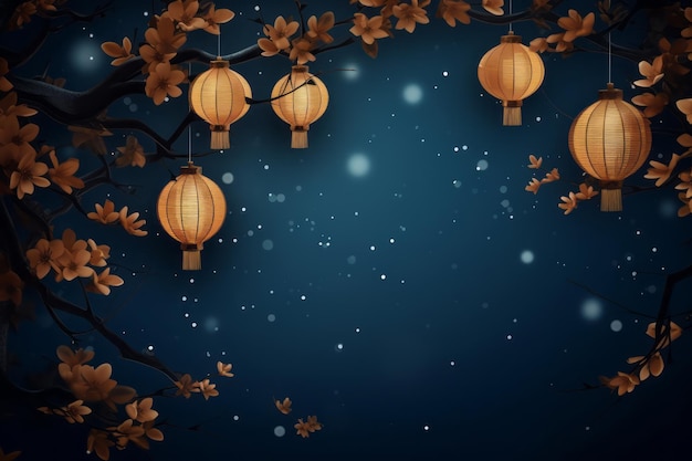 MidAutumn Festival background with copy space