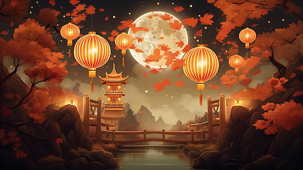 Midautumn festival illustration