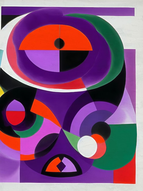 midcentury modern abstract painting contemporary art background reproduction simple artwork