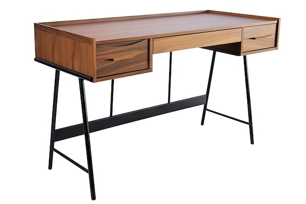 Midcentury modern desk with sleek lines and minimalist design