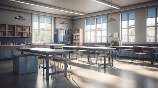 Middelbare school klas interieur