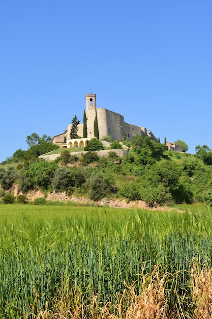 Middeleeuws dorp Monfalco Murallat, la Segarra, provincie LLeida, Catalonië, Spanje
