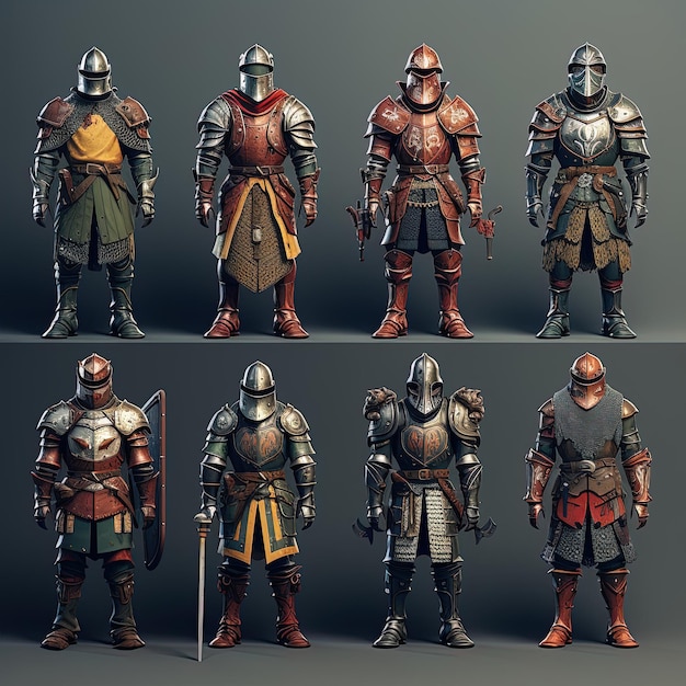 Middeleeuwse Soldier Game Assets