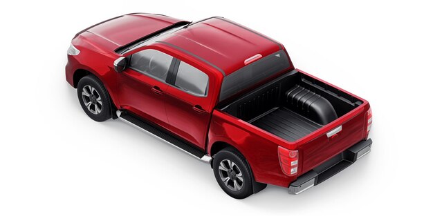 Middelgrote moderne pick-up 3D illustratie