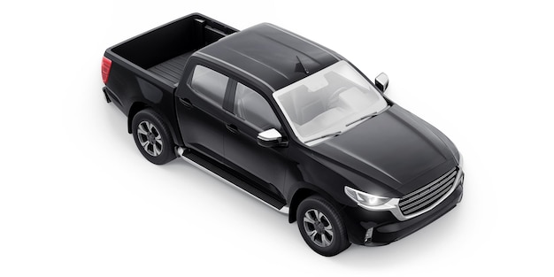 Middelgrote moderne pick-up 3D illustratie