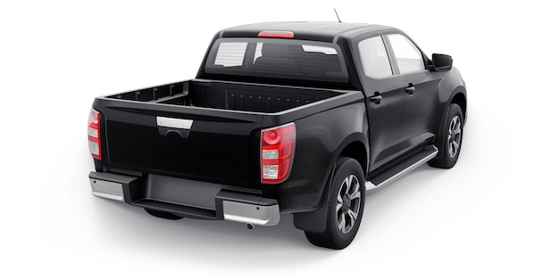 Middelgrote moderne pick-up 3D illustratie