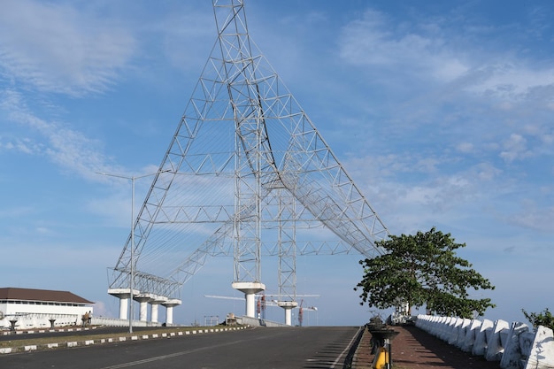 Middelpunt van de indonesië-brug, makassar, indonesië