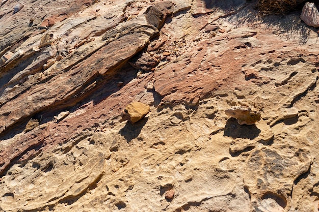 Midden-Oosten bergen natuurlijk oranje bruin patroon, oude woestijn getextureerde stenen