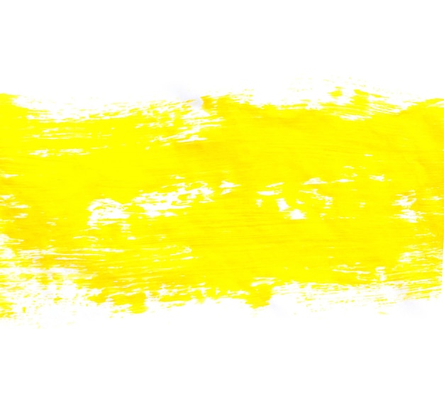 средний абстрактный желтый акварельный фон с штрихами кисти на белой бумажной краске