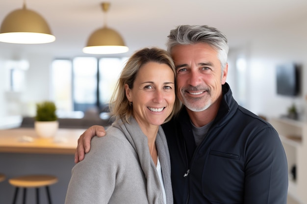 Photo middle aged couple at indoors