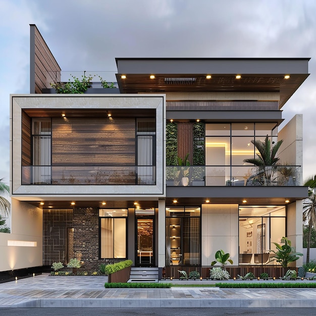 middle class contemporary beautiful modern house