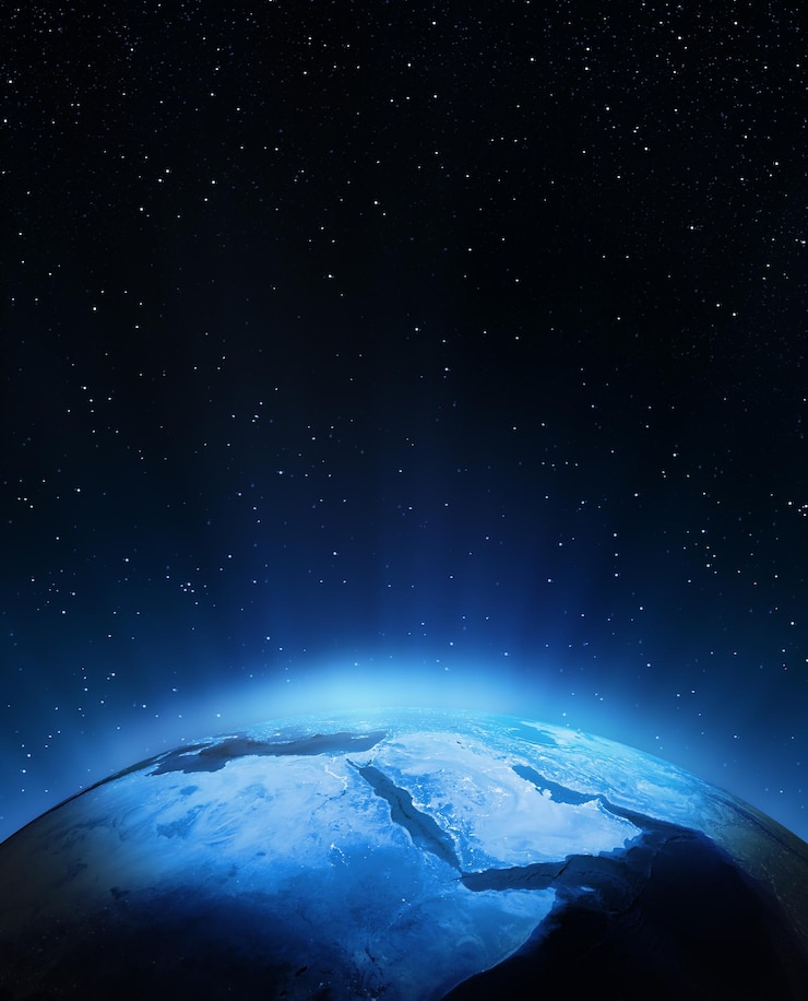 Photo 밤의 중동 nasa 3d 렌더링에서 제공한 이 이미지의 요소