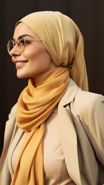 Middle east woman wearing glasses