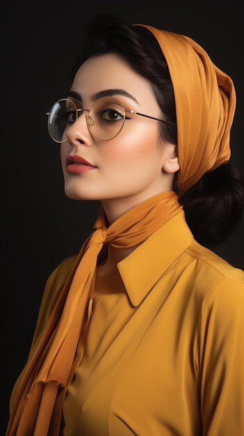 Photo middle east woman wearing glasses